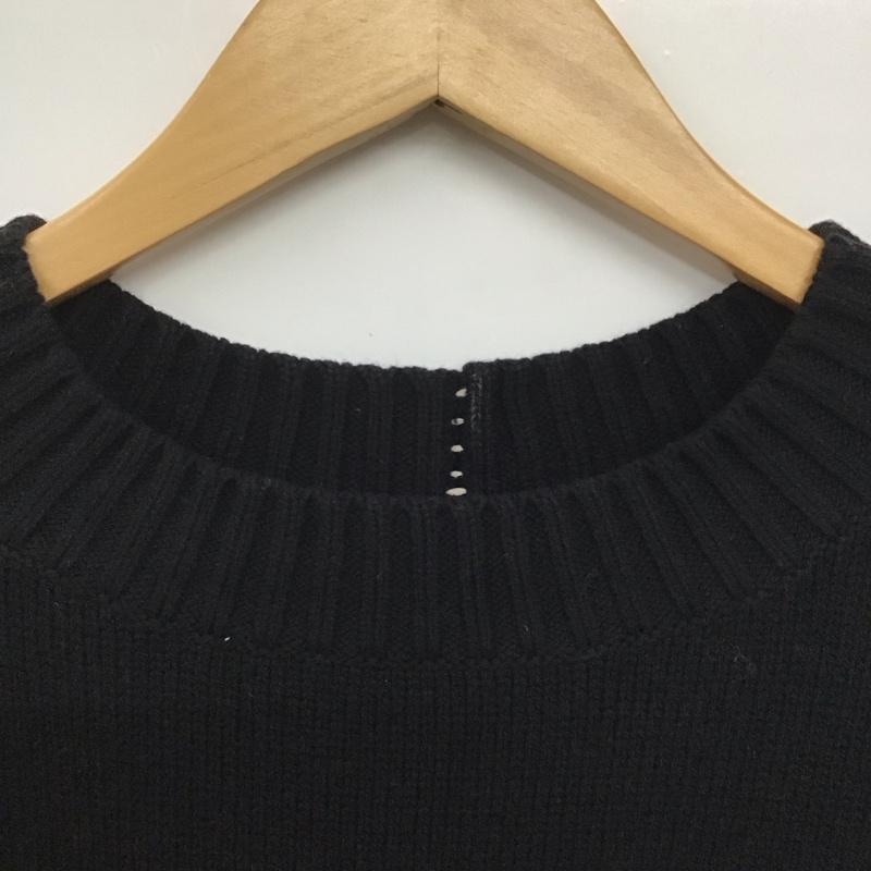 ローリーズファーム LOWRYS FARM ニット、セーター 長袖 長袖ニットカットソー クルーネック セーター FREE 無地 黒 / ブラック /  レディース USED 古着 中古 10146693