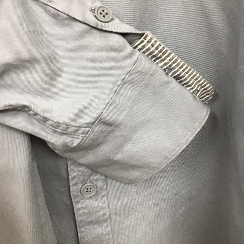 ホームレステイラー HOMELESS TAILOR シャツ、ブラウス 長袖 長袖シャツ ノーカラーシャツ ロングシャツ FREE ストライプ 水色 / ライトブルー /  メンズ USED 古着 中古 10131468