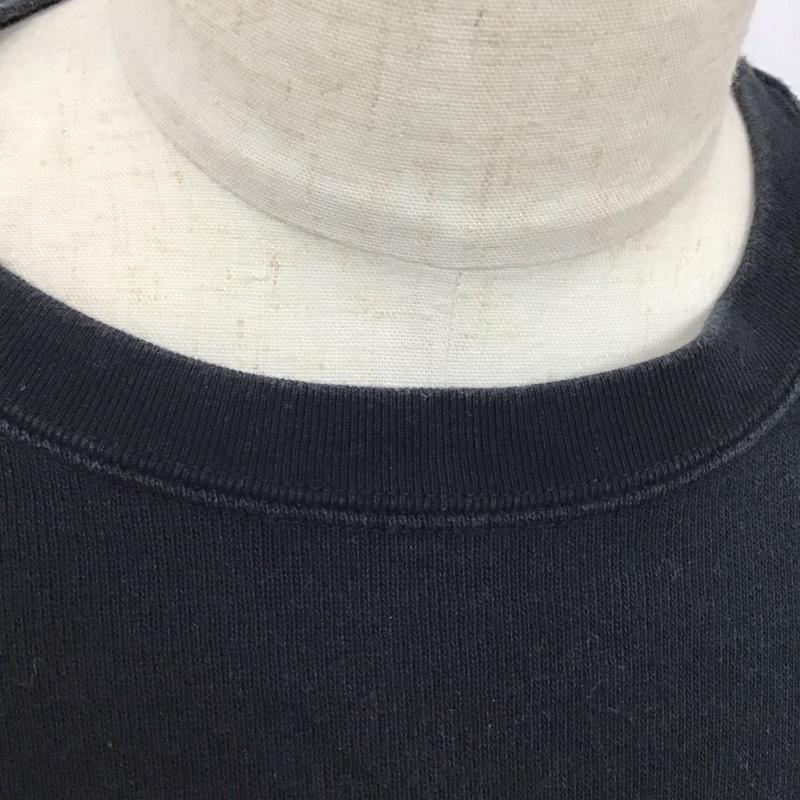 古着 USED トレーナー 長袖 長袖トレーナー スウェット クルーネック リブスウェットカットソー L ロゴ、文字 黒 / ブラック /  メンズ USED 古着 中古 10123949