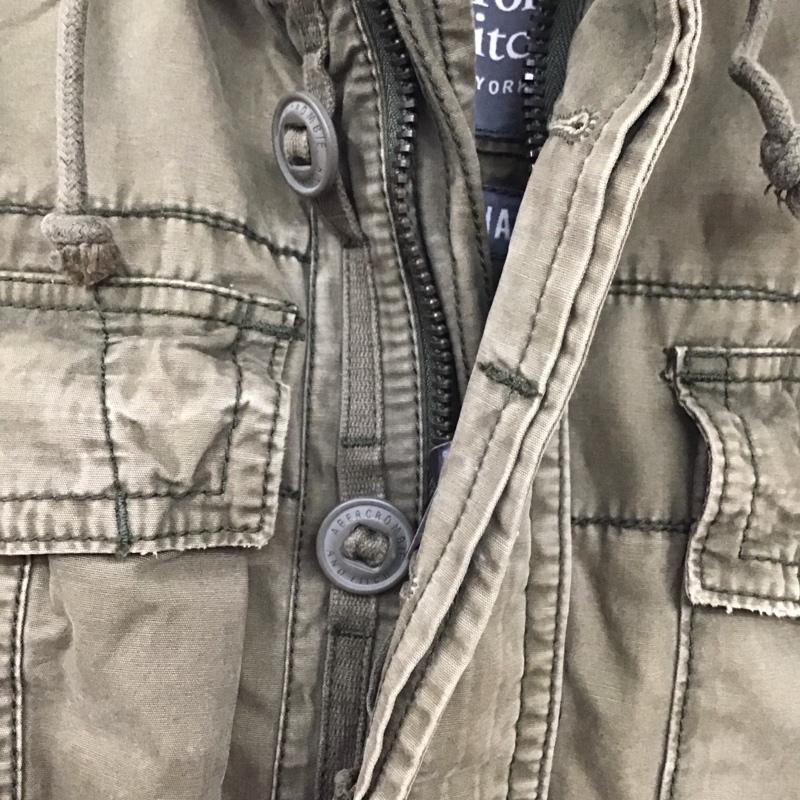 アバクロンビーアンドフィッチ ABERCROMBIE&FITCH ジャケット、上着 ジャンパー、ブルゾン ジップアップジャケット アウター 古着 ミリタリージャケット S 無地 カーキ / カーキ /  メンズ USED 古着 中古 10129854