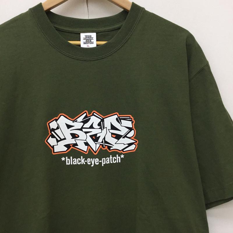 ブラックアイパッチ Black eye patch Tシャツ 半袖 XL ロゴ、文字 カーキ / カーキ /  メンズ USED 古着 中古 10145795
