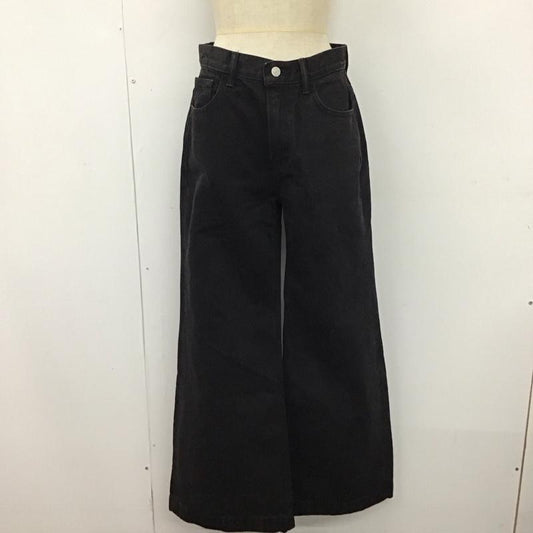 スライ SLY パンツ デニム、ジーンズ 030eaa01-2830 EMMA e/s エマスライ JUST WAIST WIDE FLARE PANTS 2 無地 黒 / ブラック /  レディース USED 古着 中古 10119874