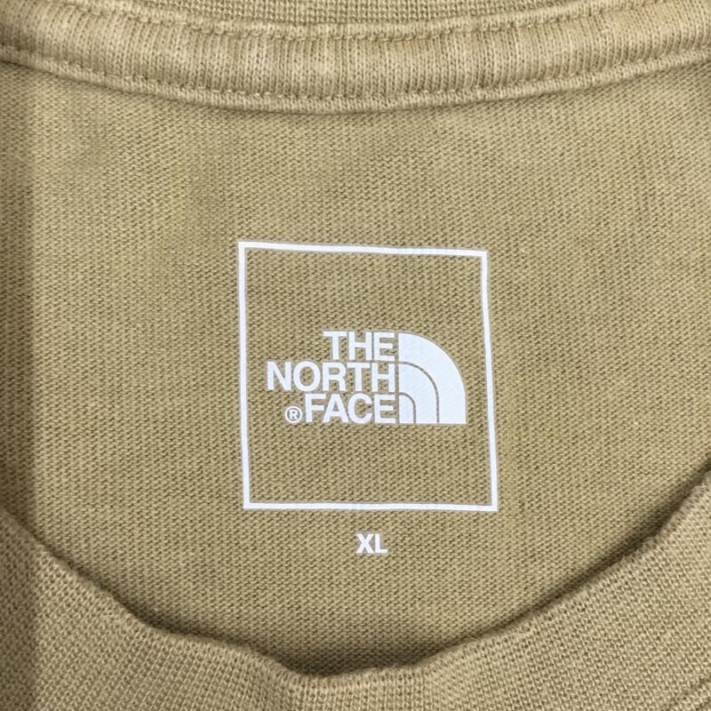 ザノースフェイス THE NORTH FACE Tシャツ 半袖 nt32248 NuptseCottonS/STee 半袖カットソー XL ロゴ、文字 ベージュ / ベージュ /  メンズ USED 古着 中古 10116687