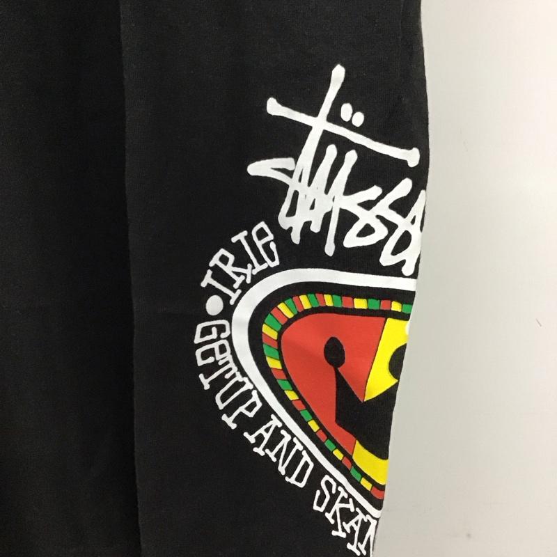 ステューシー STUSSY Tシャツ 半袖 半袖カットソー プリントTシャツ クルーネックカットソー M プリント 黒 / ブラック /  メンズ USED 古着 中古 10135909