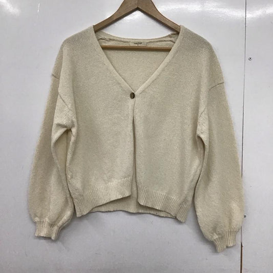 スタディオクリップ studio CLIP カーディガン 長袖 M 無地 アイボリー / アイボリー /  レディース USED 古着 中古 10147789