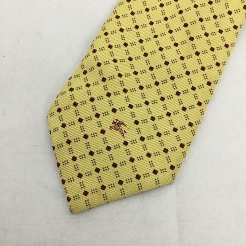 バーバリーズ BURBERRYS ネクタイ ネクタイ シルク 総柄 黄 / イエロー /  メンズ USED 古着 中古 10144335