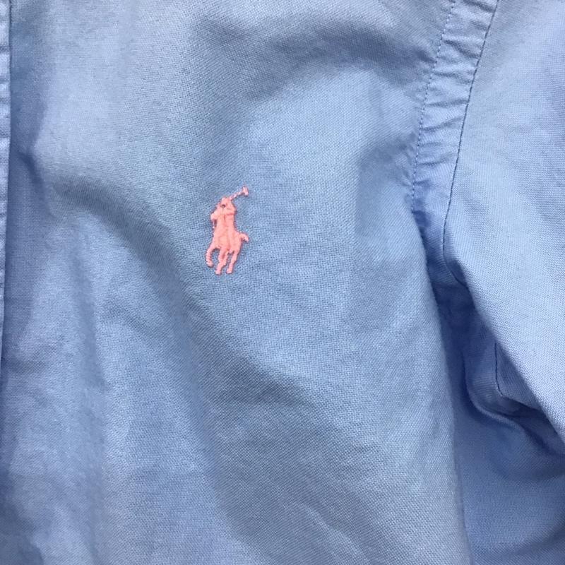 ラルフローレン RALPHLAUREN シャツ、ブラウス 長袖 長袖シャツ 無地シャツ カラーシャツ ボタンダウンシャツ XS ロゴ、文字 青 / ブルー /  メンズ USED 古着 中古 10139892