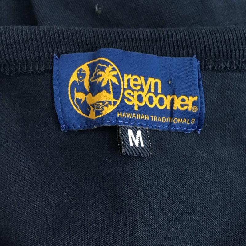 レインスプーナー reyn spooner ワンピース ひざ丈スカート 半袖ワンピース ロングワンピース クルーネック フレアスカート M 無地 紺 / ネイビー /  レディース USED 古着 中古 10122968