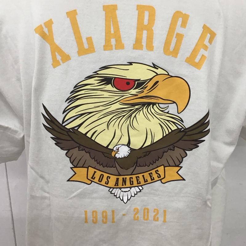 エクストララージ XLARGE Tシャツ 半袖 101222011049 EAGLE LOGO バックプリント クルーネック M ロゴ、文字 白 / ホワイト /  メンズ USED 古着 中古 10124967