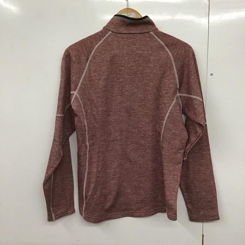 フォックスファイヤー FOXFIRE カットソー 長袖 長袖カットソー ジップアップネックカットソー S ロゴ、文字 赤 / レッド /  メンズ USED 古着 中古 10141352