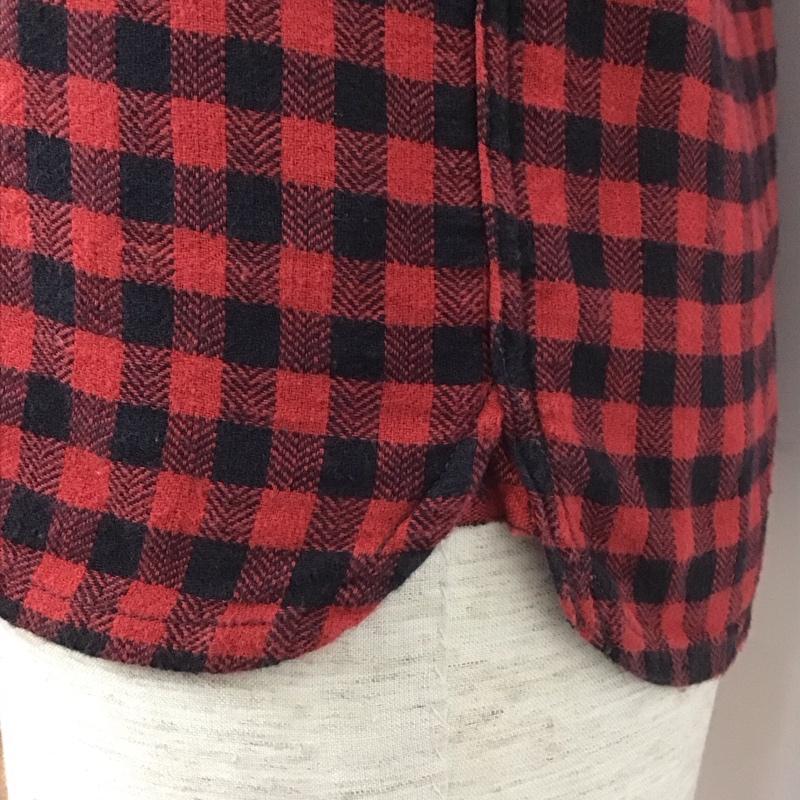 フラットヘッド The Flat Head シャツ、ブラウス 長袖 長袖シャツ 38 チェック 黒 / ブラック / X 赤 / レッド /  メンズ USED 古着 中古 10107794