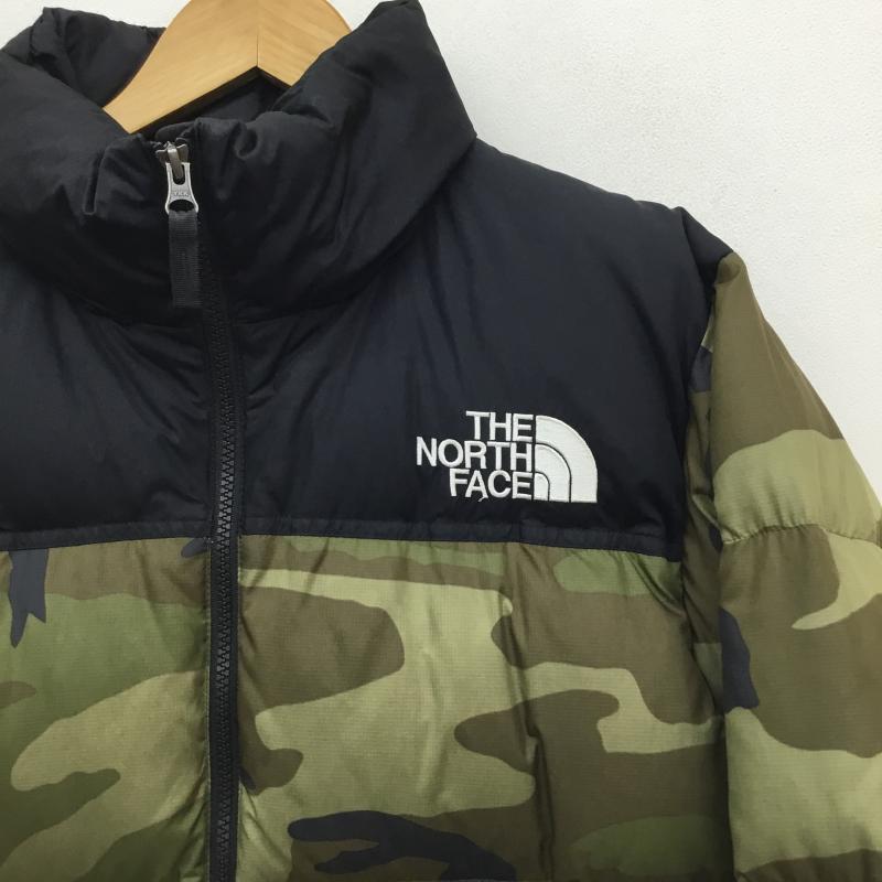 ザノースフェイス THE NORTH FACE ジャケット、上着 ダウンジャケット ND91842　Novelty Nuptse Jacket ヌプシ　ジャケット L カモフラージュ柄・迷彩 黒 / ブラック / X 緑 / グリーン /  メンズ USED 古着 中古 10120964