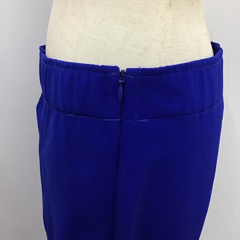 アイテムズ アーバンリサーチ ITEMS URBAN RESEARCH パンツ スラックス スラックスパンツ ワイドパンツ カジュアルパンツ センタースリットパンツ M 無地 青 / ブルー /  レディース USED 古着 中古 10118582