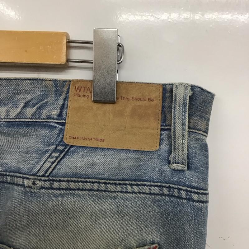 ダブルタップス WTAPS パンツ デニム、ジーンズ デニムパンツ スリムパンツ カジュアルパンツ L ロゴ、文字 橙 / オレンジ /  メンズ USED 古着 中古 10139768