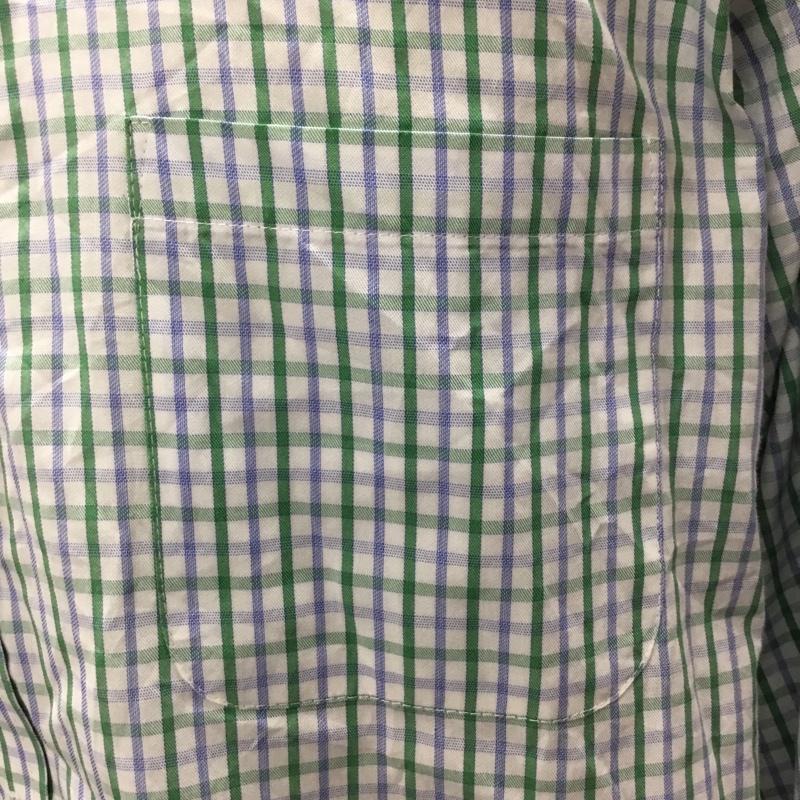 チャップス CHAPS シャツ、ブラウス 長袖 ボタンダウン 胸ポケット チェック 白 / ホワイト / X 緑 / グリーン / X 青 / ブルー /  メンズ USED 古着 中古 10116101
