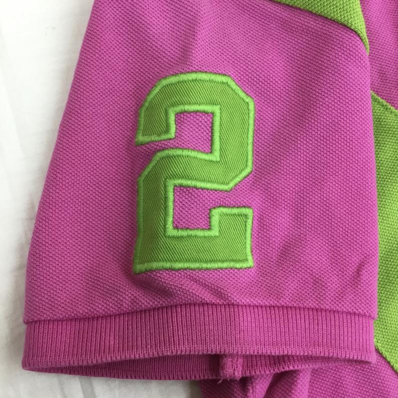 ラルフローレン RALPHLAUREN ポロシャツ 半袖 XS ロゴ、文字 桃 / ピンク / X 水色 / ライトブルー / X 薄緑 / ライトグリーン /  レディース USED 古着 中古 10141840