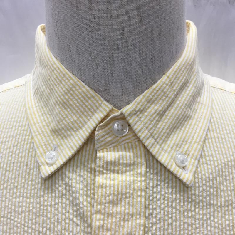 エルエルビーン L.L.Bean シャツ、ブラウス 長袖 ボタンダウンシャツ M ストライプ 黄 / イエロー / X 白 / ホワイト /  メンズ USED 古着 中古 10112760
