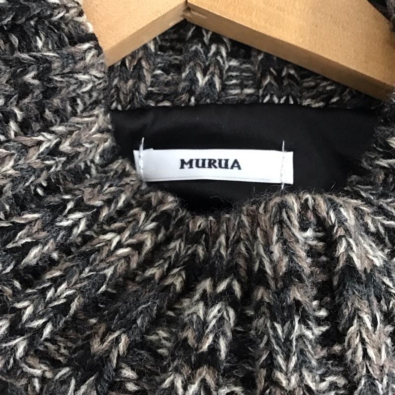 ムルーア MURUA ワンピース ミニスカート 012210301501 メランジニットドッキングワンピース 2  黒 / ブラック /  レディース USED 古着 中古 10130969