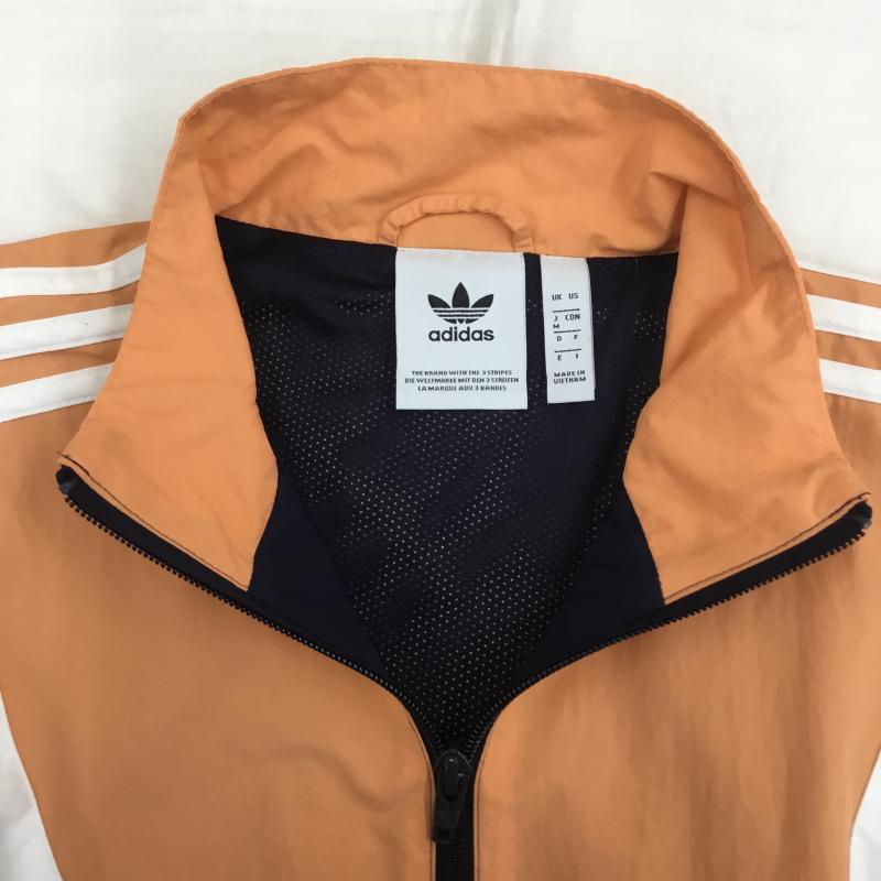 アディダス adidas ジャケット、上着 ジャケット、ブレザー EE2337　ナイロンジャケット M ロゴ、文字 橙 / オレンジ / X 紺 / ネイビー /  メンズ USED 古着 中古 10131960