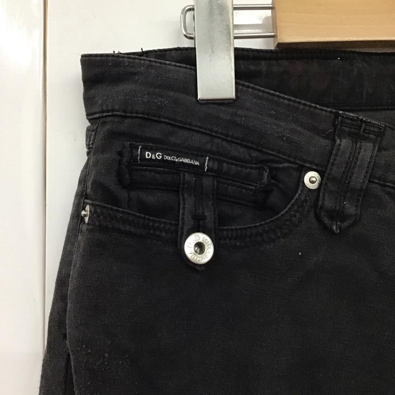 ドルチェアンドガッバーナ DOLCE&GABBANA パンツ スラックス 28インチ 無地 黒 / ブラック /  レディース USED 古着 中古 10130990