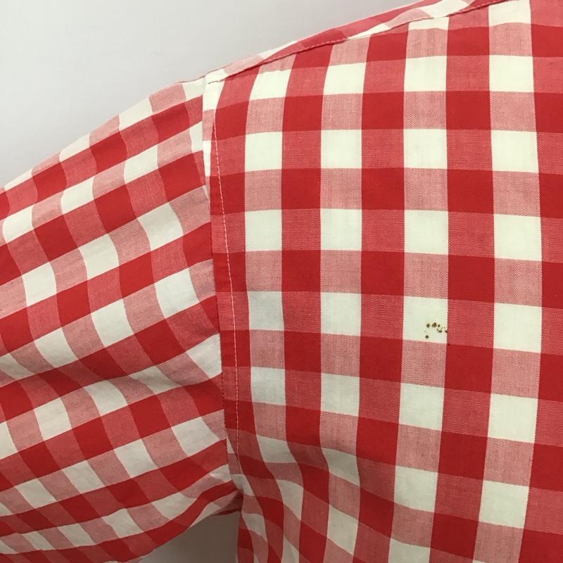 クリームソーダ CREAMSODA シャツ、ブラウス 半袖 ボタンダウン 胸ポケット チェック 白 / ホワイト / X 赤 / レッド /  メンズ USED 古着 中古 10113080