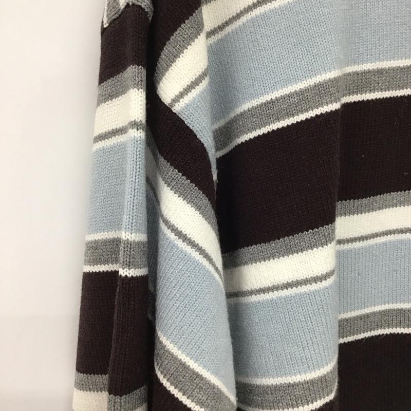 ローリーズファーム LOWRYS FARM ニット、セーター 長袖 長袖ニットカットソー カラーネック セーター FREE ボーダー柄 マルチカラー / マルチカラー /  レディース USED 古着 中古 10147642