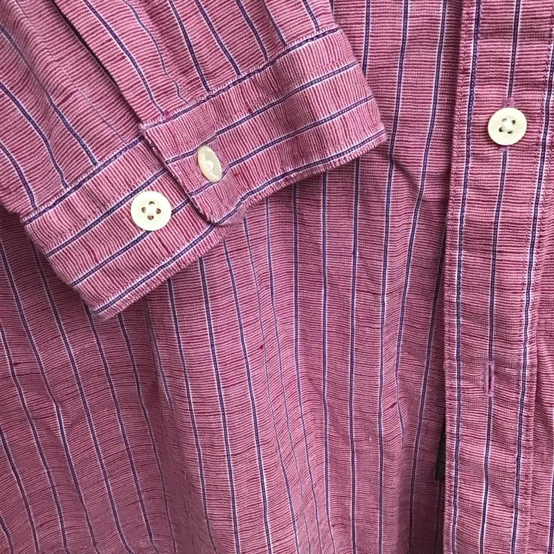 エディーバウアー Eddie Bauer シャツ、ブラウス 七分袖 M ストライプ マルチカラー / マルチカラー /  メンズ USED 古着 中古 10141178