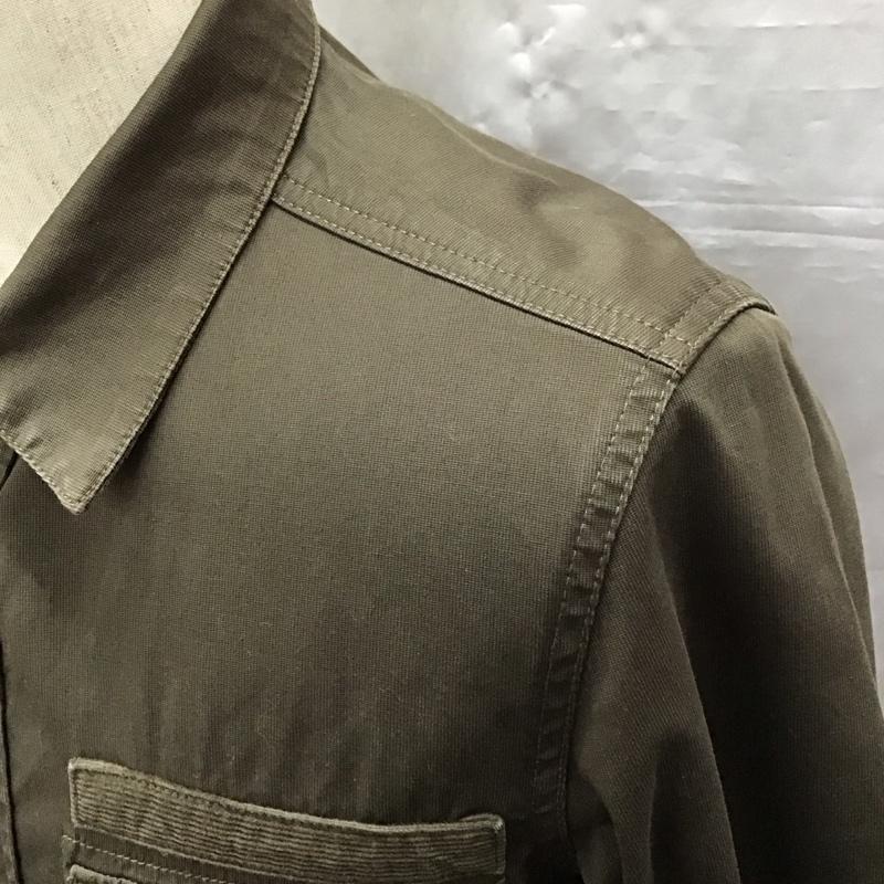 ナノユニバース nano・universe シャツ、ブラウス 長袖 NUC61SH0220DS ミリタリーシャツ S 無地 カーキ / カーキ /  メンズ USED 古着 中古 10122626