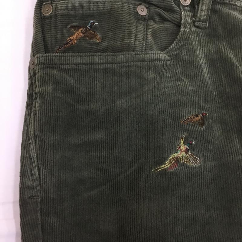 ポロラルフローレン POLO RALPH LAUREN ボトムス ボトムス コーデュロイパンツ 31インチ 刺繍 緑 / グリーン /  メンズ USED 古着 中古 10107619