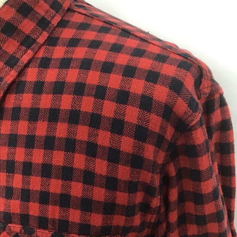 フラットヘッド The Flat Head シャツ、ブラウス 長袖 長袖シャツ 38 チェック 黒 / ブラック / X 赤 / レッド /  メンズ USED 古着 中古 10107794