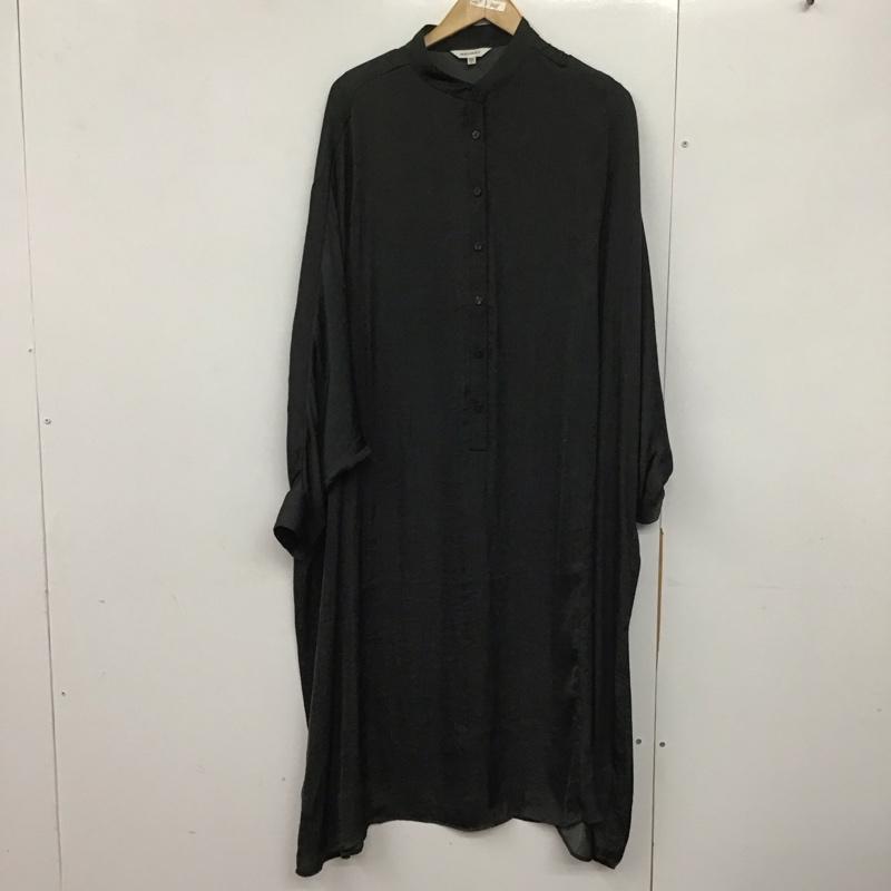 マウジー MOUSSY ワンピース ロングスカート 010ds330-0590 シャツワンピース ロングワンピース FREE 無地 黒 / ブラック /  レディース USED 古着 中古 10143748