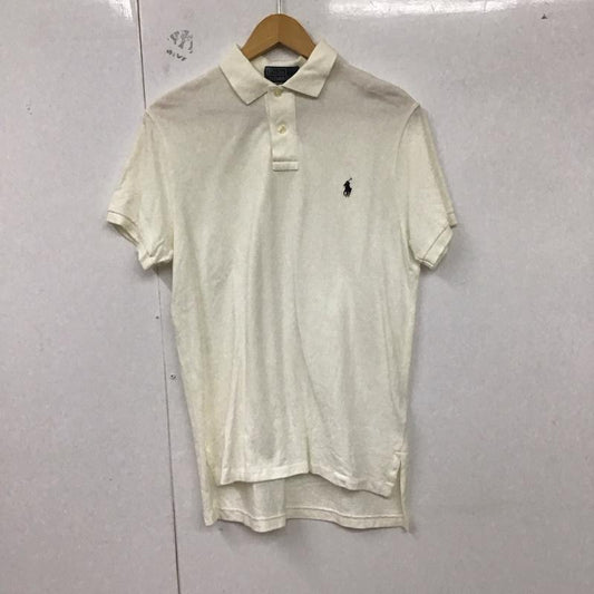 ポロバイラルフローレン Polo by RALPH LAUREN ポロシャツ 半袖 半袖ポロシャツ 半袖カットソー カラーシャツ M ロゴ、文字 白 / ホワイト /  メンズ USED 古着 中古 10130049