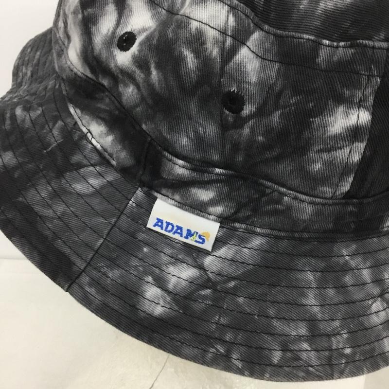 アダムス ADAMS 帽子 ハット バケットハット タイダイ染め ロゴ、文字 黒 / ブラック /  メンズ USED 古着 中古 10143303