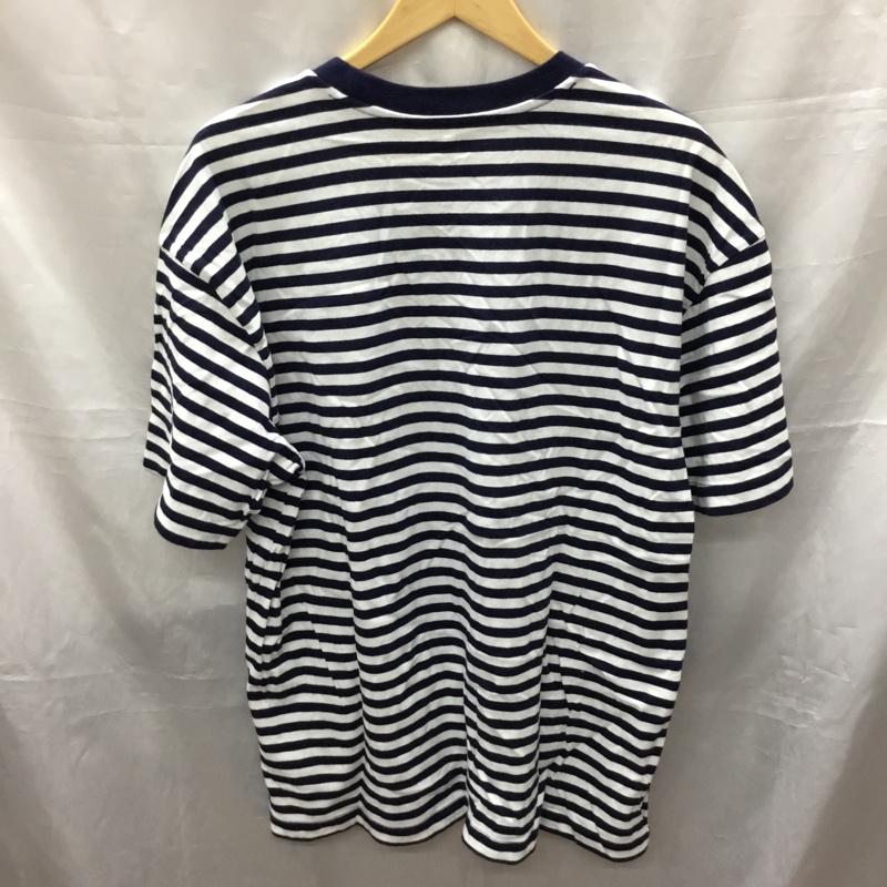 ギャップ GAP Tシャツ 半袖 クルーネック L ボーダー柄 白 / ホワイト / X 紺 / ネイビー /  メンズ USED 古着 中古 10117792