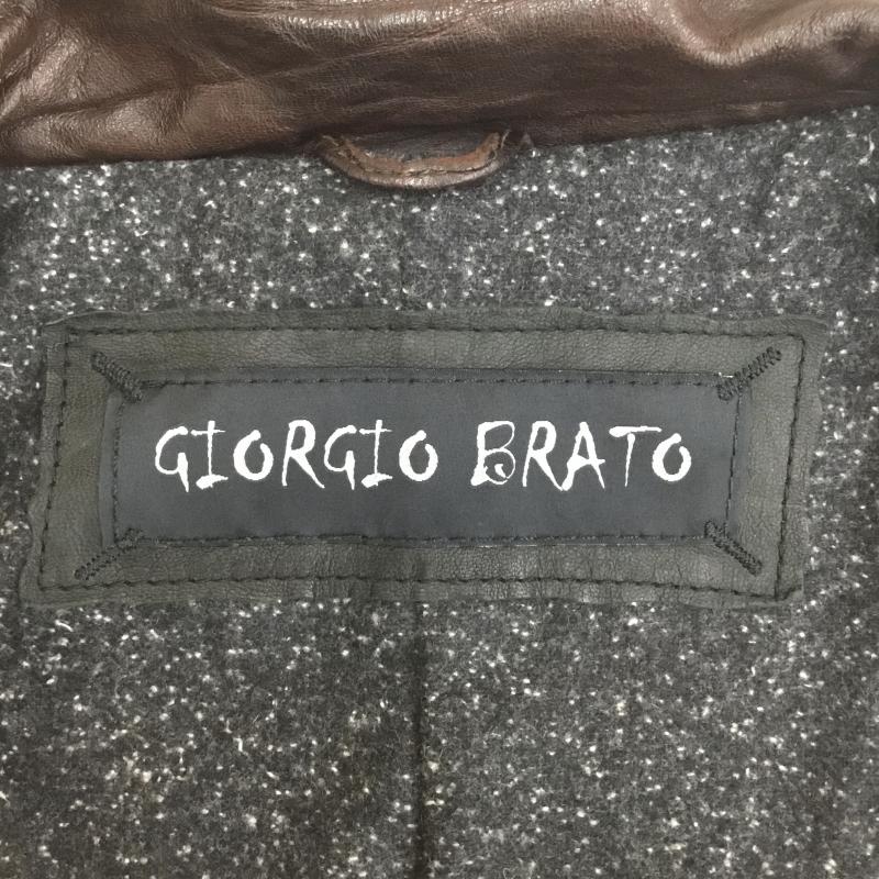 ジョルジオブラット GIORGIO BRATO ジャケット、上着 レザージャケット 羊革 ラムレザー ダークブラウン / ダークブラウン /  メンズ USED 古着 中古 10107279