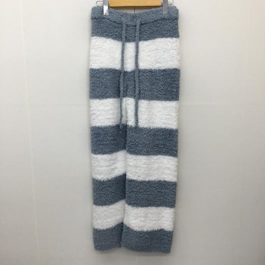 ジェラートピケ gelato pique パンツ サルエルパンツ PWNP215054 FREE ボーダー柄 青 / ブルー / X 白 / ホワイト /  レディース USED 古着 中古 10138288