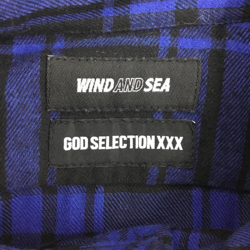 ウィンダンシー WIND AND SEA シャツ、ブラウス 長袖 eds-xxx-21a-05 ウィンダンシーゴッドセレクション21Aネルシャツ 長袖シャツ チェックシャツ XL チェック 黒 / ブラック / X 青 / ブルー /  メンズ USED 古着 中古 10106457