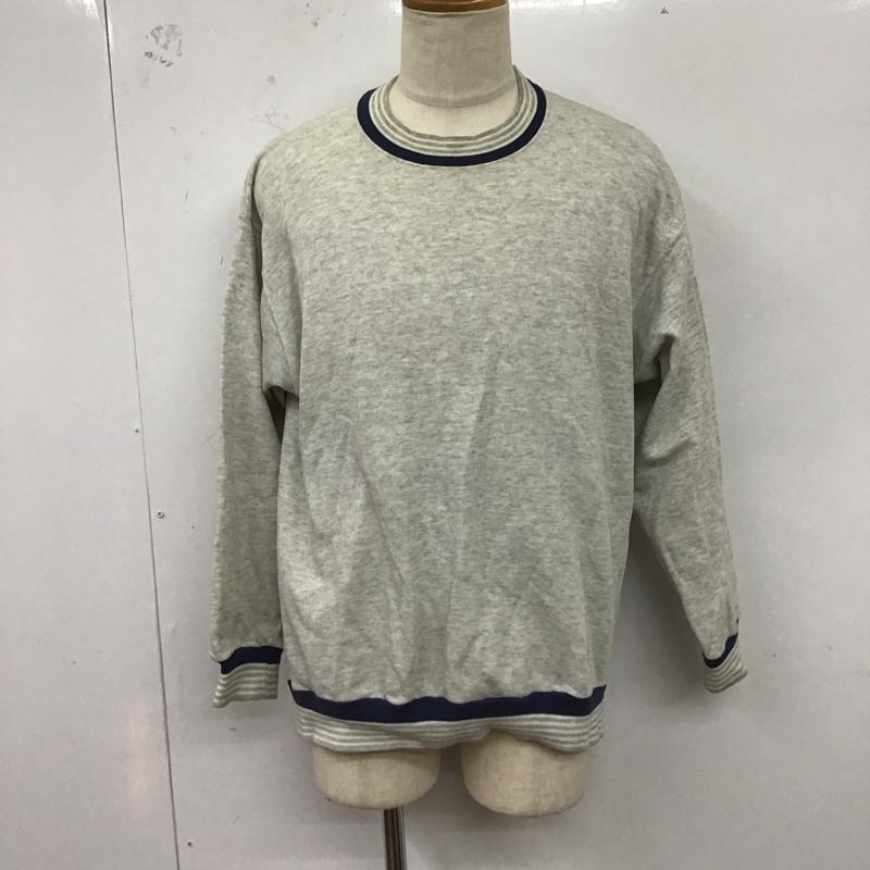 ジェーイーモーガン JEMORGAN トレーナー 長袖 長袖トレーナー スウェット クルーネック リブスウェットカットソー 90s 無地 灰 / グレー /  メンズ USED 古着 中古 10124494