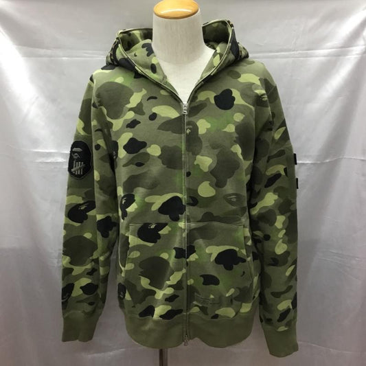 アベイシングエイプ A BATHING APE パーカー 長袖 001ZPD231926X UNDEFEATED SHARK CAMO FULL ZIP L 総柄 カーキ / カーキ /  メンズ USED 古着 中古 10109667