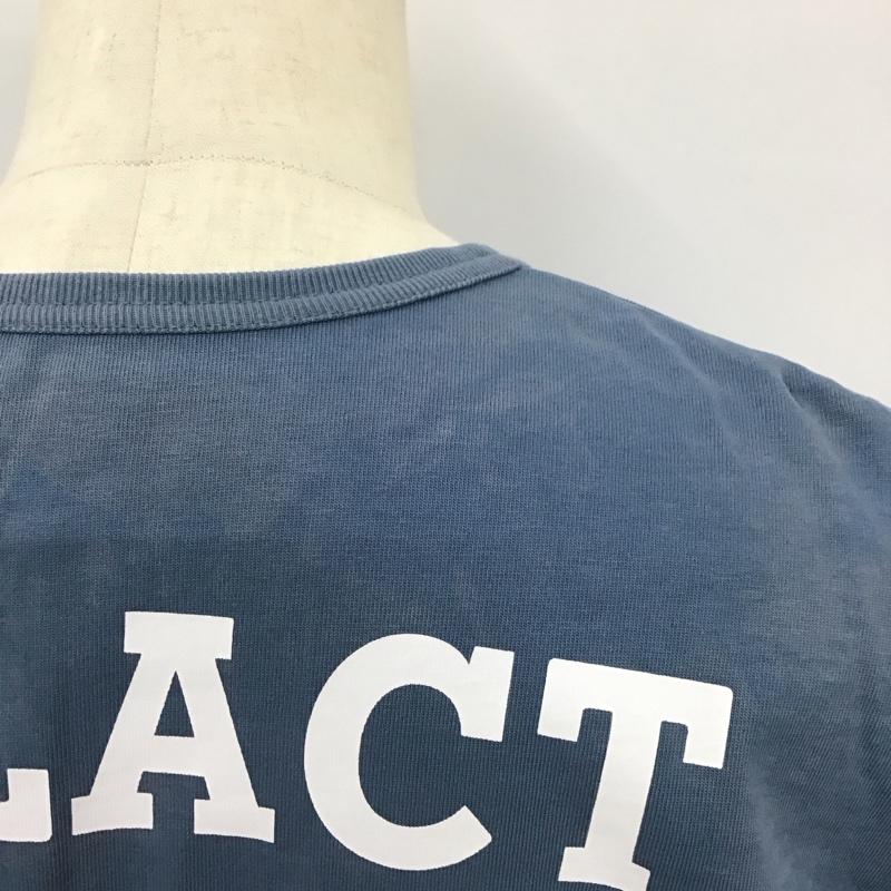 イーブルアクト EVILACT カットソー 長袖 長袖カットソー クルーネックカットソー ロングスリーブカットソー プリントTシャツ XL プリント 青 / ブルー /  メンズ USED 古着 中古 10113908