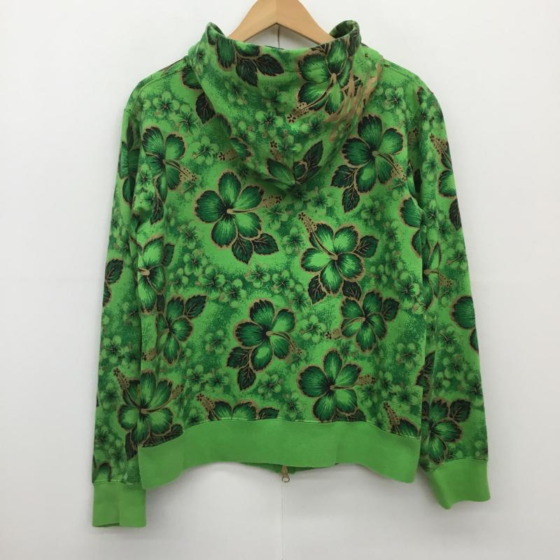 ステューシー STUSSY パーカー 長袖 S 花柄 緑 / グリーン /  メンズ USED 古着 中古 10110370