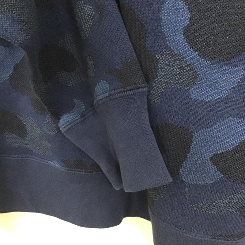 アベイシングエイプ A BATHING APE トレーナー 長袖 長袖トレーナー スウェット クルーネック プルオーバー XL プリント 紺 / ネイビー /  メンズ USED 古着 中古 10140855