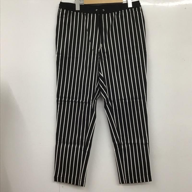 ナノユニバース nano・universe パンツ デニム、ジーンズ ストライプパンツ スリムパンツ ストレッチパンツ カジュアルパンツ M ストライプ 白 / ホワイト / X 黒 / ブラック /  メンズ USED 古着 中古 10107456