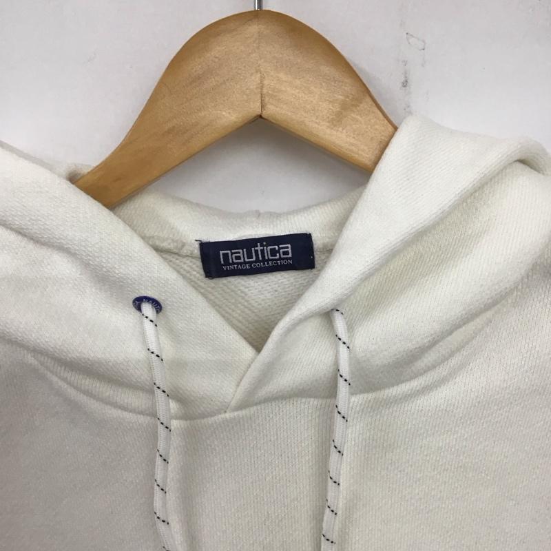 ノーティカ NAUTICA パーカー 長袖 長袖パーカー プルオーバーパーカー スウェット L 無地 白 / ホワイト /  メンズ USED 古着 中古 10140518