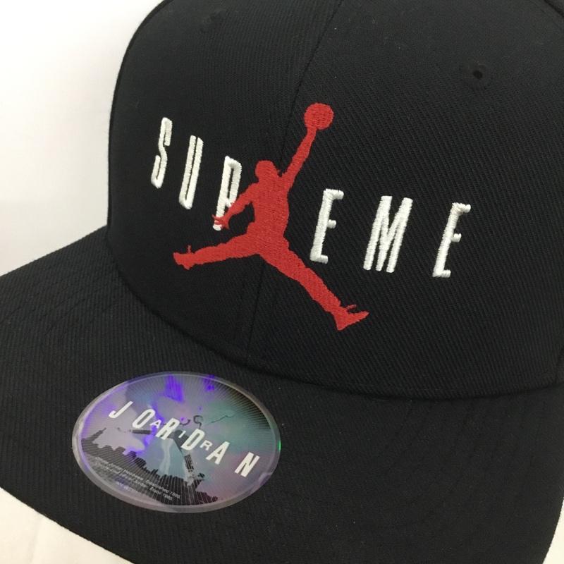 シュプリーム Supreme 帽子 キャップ 799706-010 JORDAN 6-Panel cap 15AW ロゴ、文字 黒 / ブラック /  メンズ USED 古着 中古 10142839