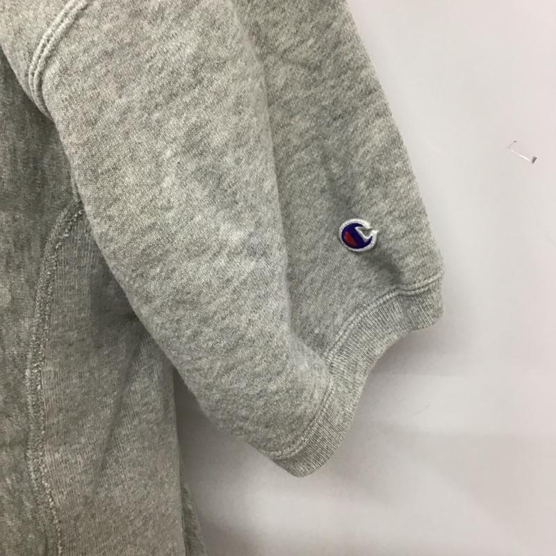 チャンピオン Champion トレーナー 半袖 C8-H022 REVERSE WEAVE スウェット L ワンポイント 灰 / グレー /  メンズ USED 古着 中古 10112934