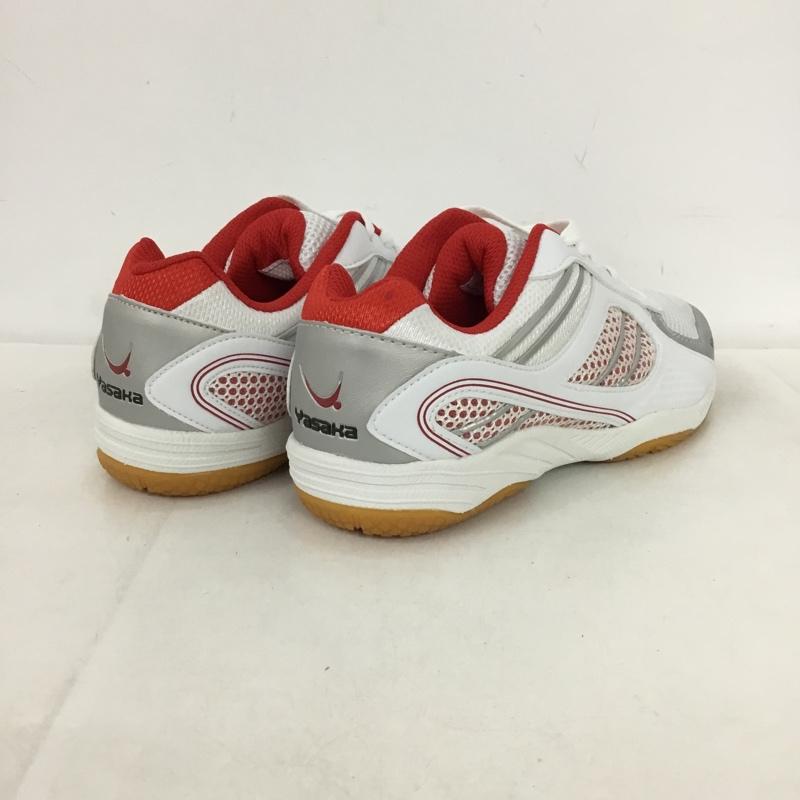ヤサカ YASAKA スニーカー スニーカー E-200 ジェット インパクト 卓球シューズ 22.5cm 箱有 22.5cm ロゴ、文字 白 / ホワイト / X 赤 / レッド /  レディース USED 古着 中古 10147914