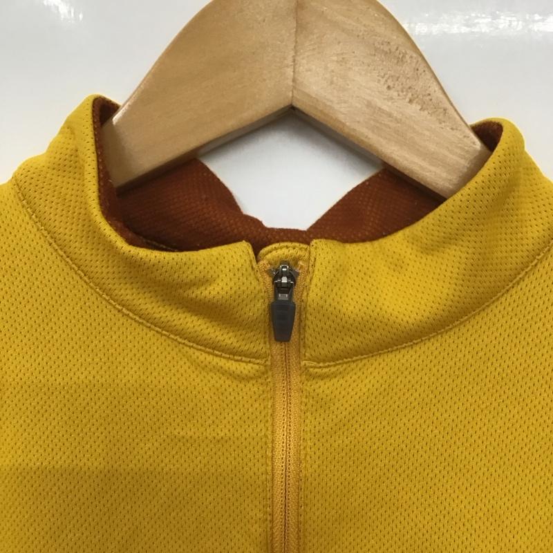 ザノースフェイス THE NORTH FACE カットソー 長袖 長袖カットソー ジップアップネックカットソー スタンドカラー M ロゴ、文字 黄 / イエロー /  メンズ USED 古着 中古 10130472