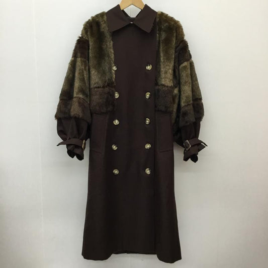 ムルーア MURUA コート 毛皮、ファー 011940000301-01 FREE  茶 / ブラウン /  レディース USED 古着 中古 10141167