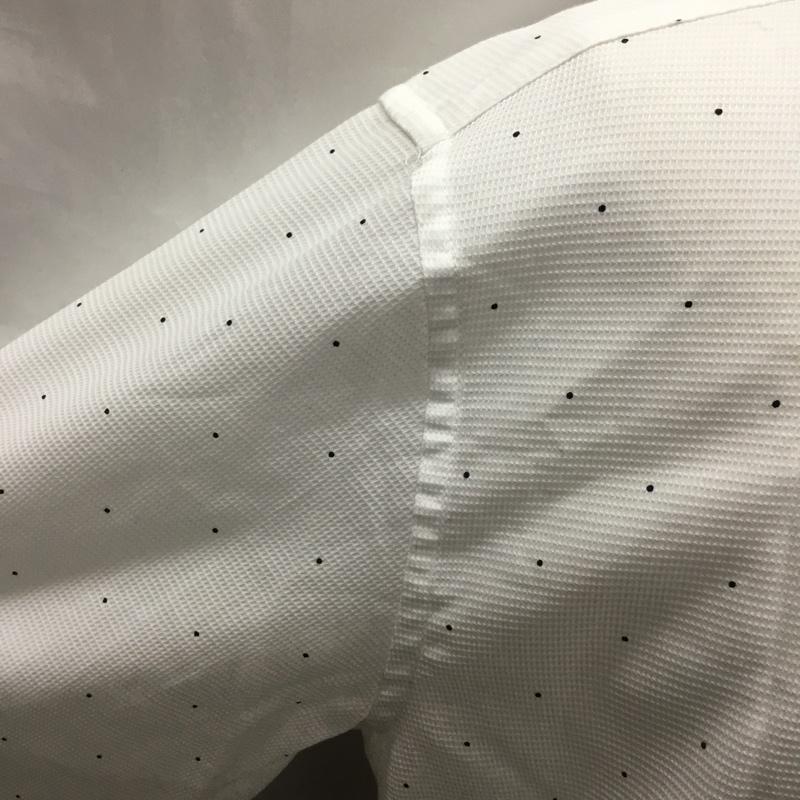 ザラ ZARA シャツ、ブラウス 長袖 長袖シャツ カラーシャツ プリントシャツ 長袖カットソー XL プリント 白 / ホワイト / X 黒 / ブラック /  メンズ USED 古着 中古 10115119